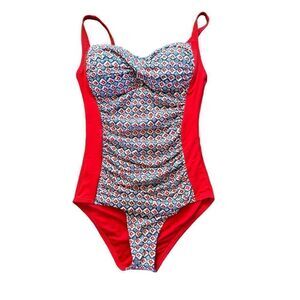 Romenza | Red White and Blue One Piece Swimsuit‎